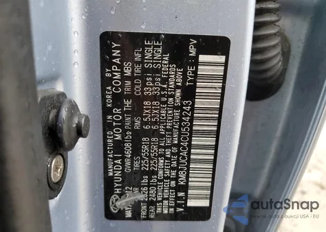 2012 Hyundai Tucson Gls из США, поврежденный, VIN KM8JUCAC4CU534243